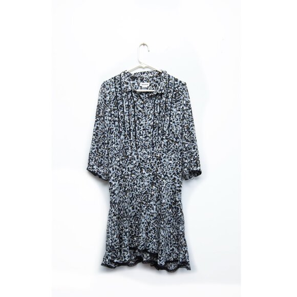 Zadig & Voltaire Leopard Knee Length Dress Raspail Leo Crinkle Dress - Picture 2 of 10